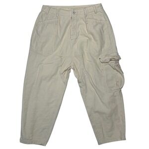 Free People Bay To Breakers Distressed Pants *Summer Khaki Women's Size Medium